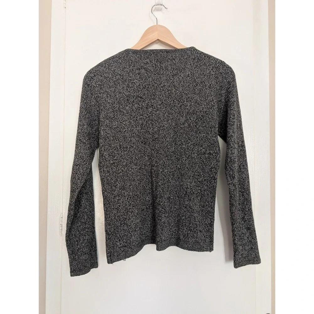 Calvin Klein‎ Zipper Front Ribbed Cardigan PM 90s Minimalist Women CBK Timeless